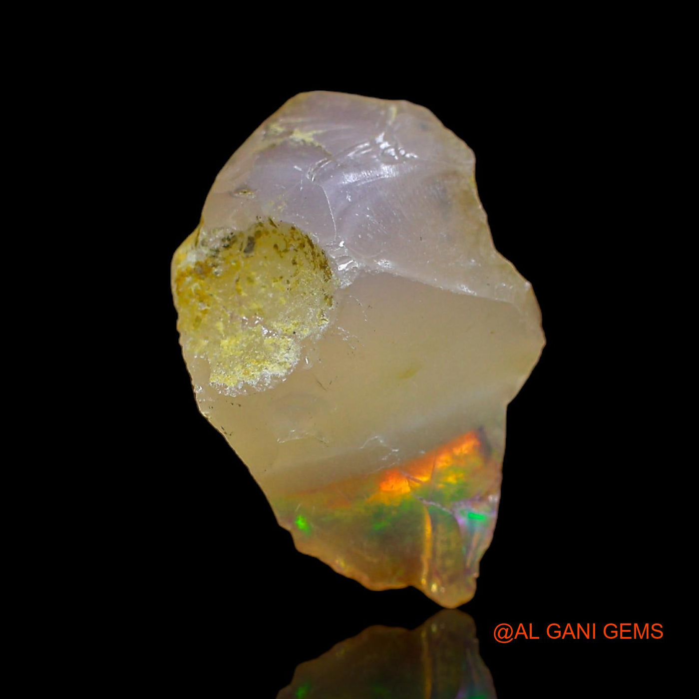 5.00 Cts Natural Ethiopian Fire Opal Loose Gemstone Fancy Rough 18x10x8 mm E-140