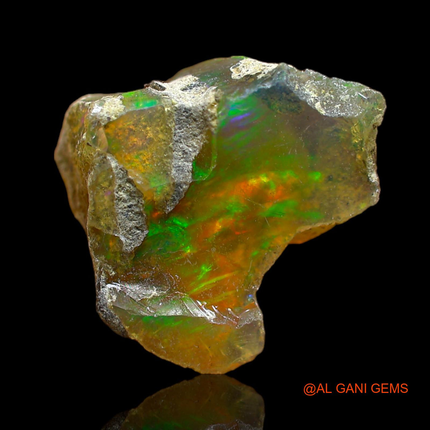 5.00 Cts Unheated Ethiopian Fire Opal Loose Gemstone Fancy Rough Natural 14x13x10 mm E-141