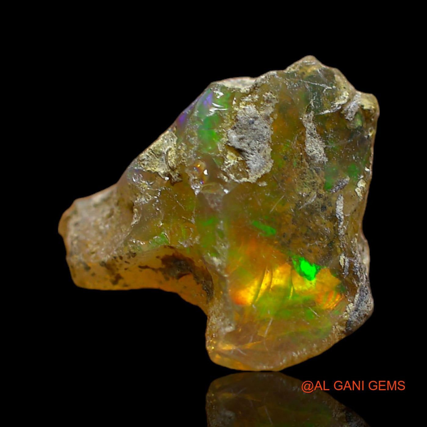 5.00 Cts Unheated Ethiopian Fire Opal Loose Gemstone Fancy Rough Natural 14x13x10 mm E-141