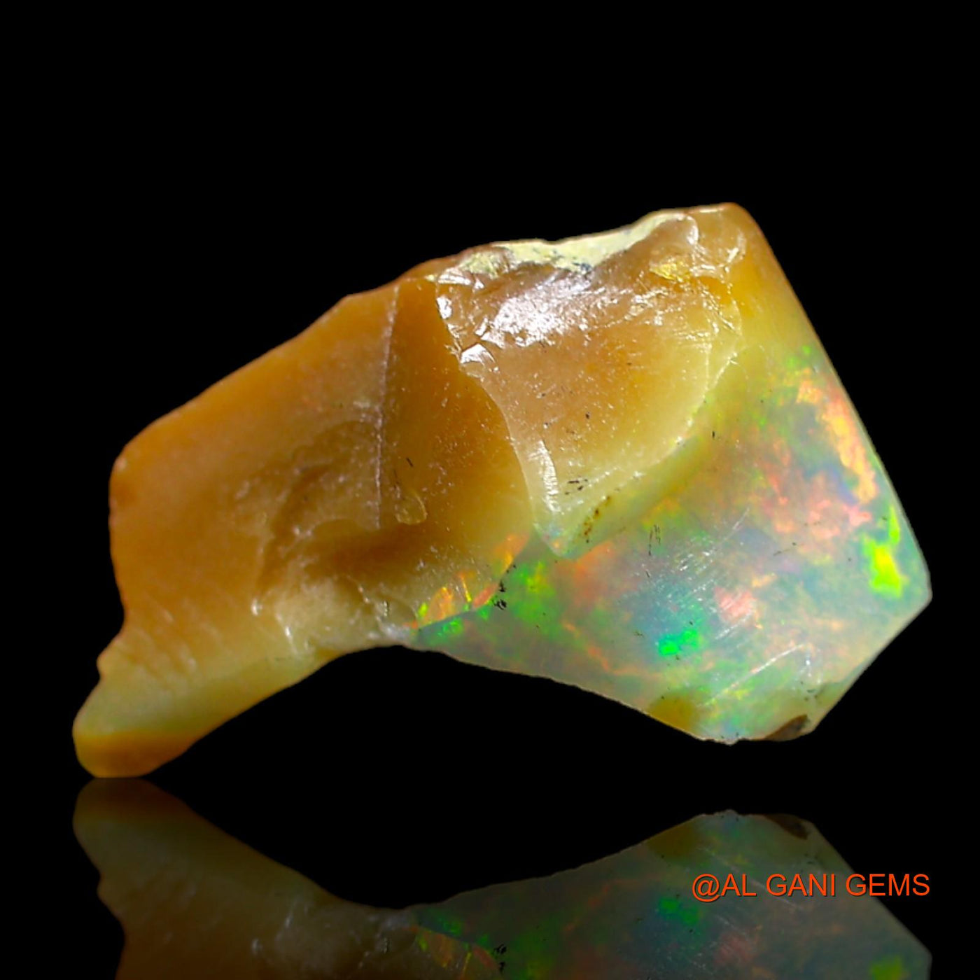 Natural Fire Opal Gemstone 5.00 Cts Loose Fancy Rough From Ethiopia 18x12x10 mm E-142