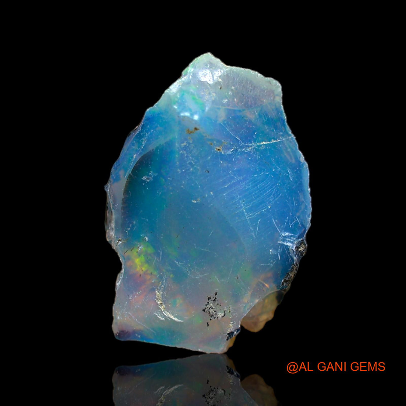 Natural Untreated Fire Opal Loose Gemstone Fancy Rough From Ethiopia 5.00 Cts 16x11x7 mm E-145