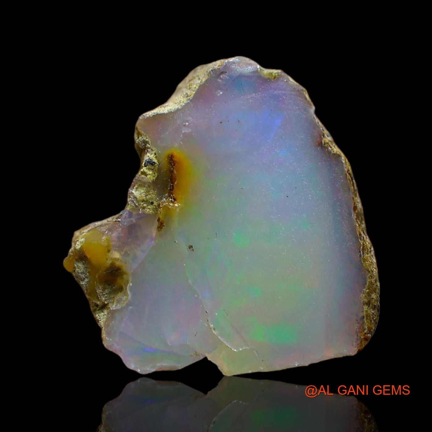 Natural Fire Opal Gemstone 6.00 Cts Loose Fancy Rough From Ethiopia 14x14x6 mm E-148