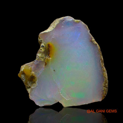 Natural Fire Opal Gemstone 6.00 Cts Loose Fancy Rough From Ethiopia 14x14x6 mm E-148
