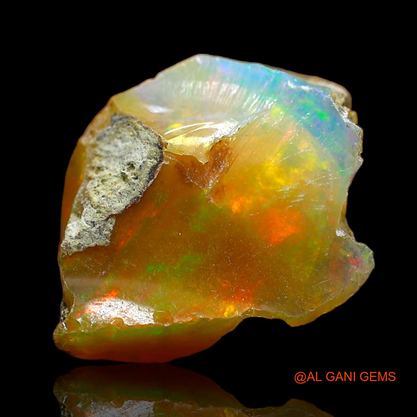 5.00 Cts Unheated Ethiopian Fire Opal Loose Gemstone Fancy Rough Natural 16x12x6 mm E-149