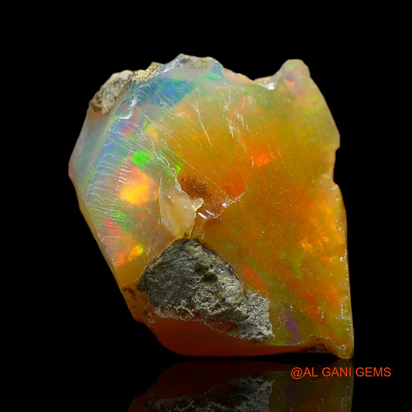 5.00 Cts Unheated Ethiopian Fire Opal Loose Gemstone Fancy Rough Natural 16x12x6 mm E-149