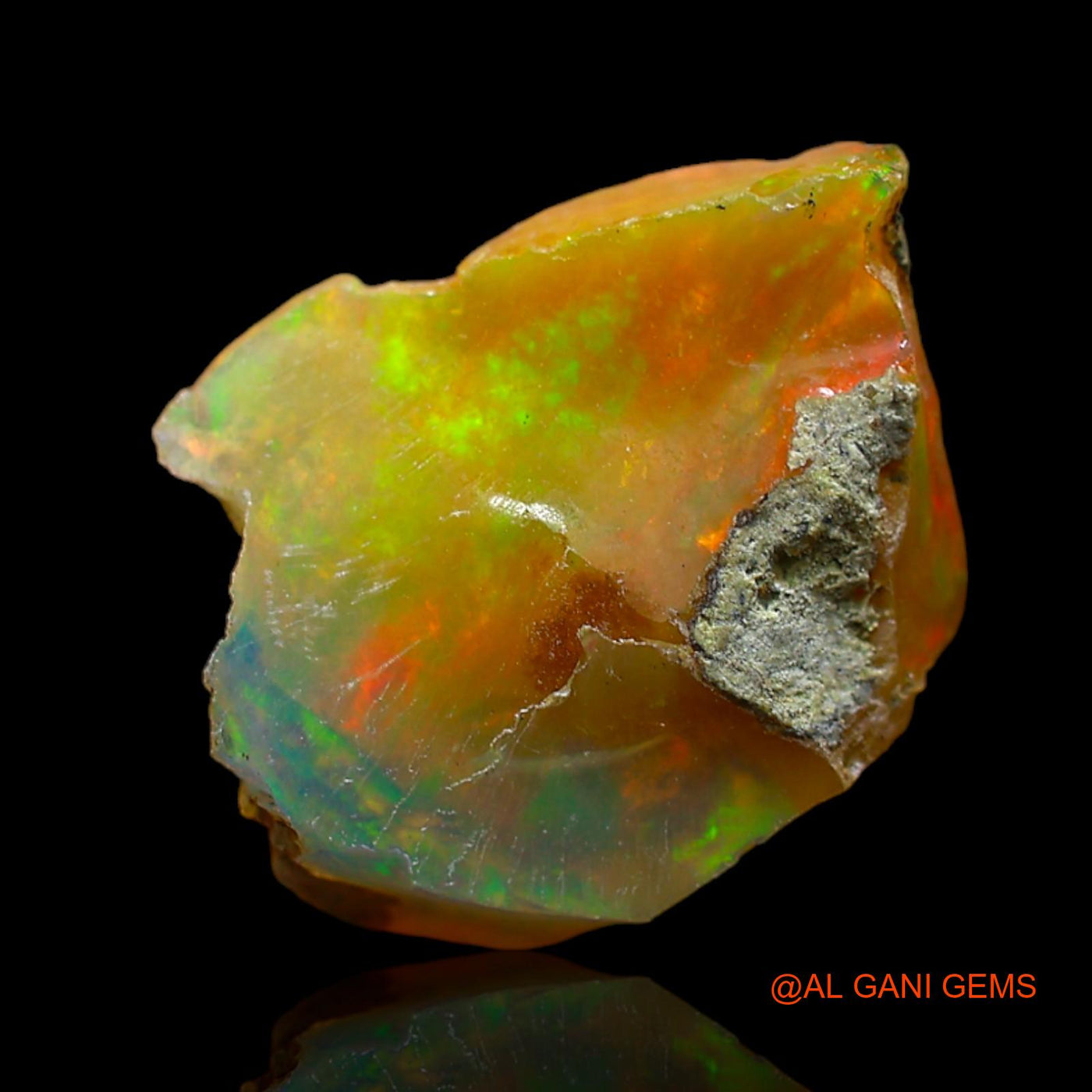 5.00 Cts Unheated Ethiopian Fire Opal Loose Gemstone Fancy Rough Natural 16x12x6 mm E-149
