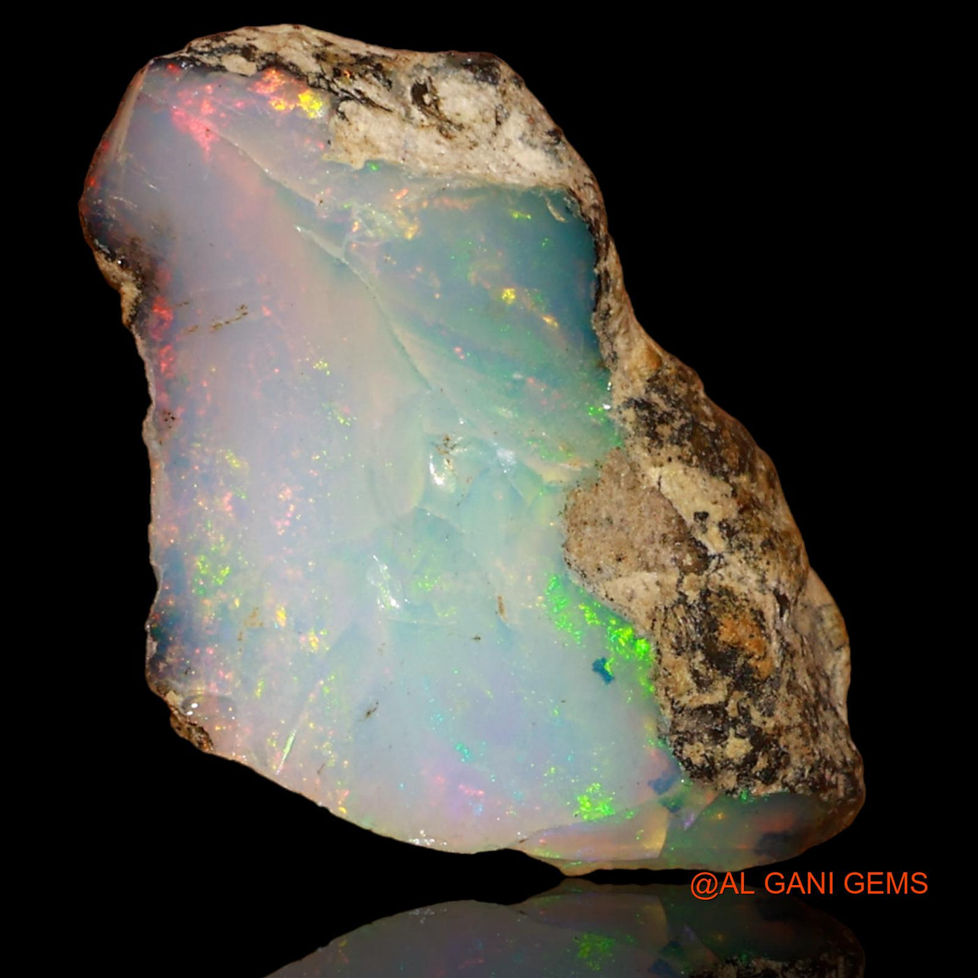 7.00 Cts Natural Ethiopian Fire Opal Loose Gemstone Fancy Rough 20x10x9 mm E-14