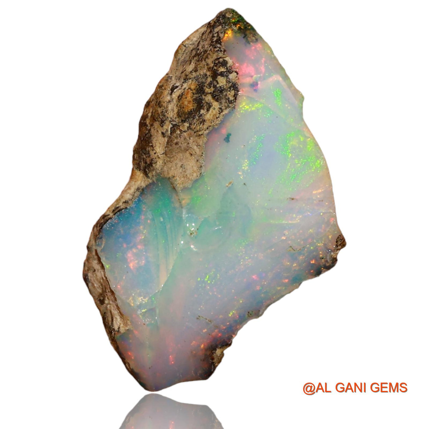 7.00 Cts Natural Ethiopian Fire Opal Loose Gemstone Fancy Rough 20x10x9 mm E-14