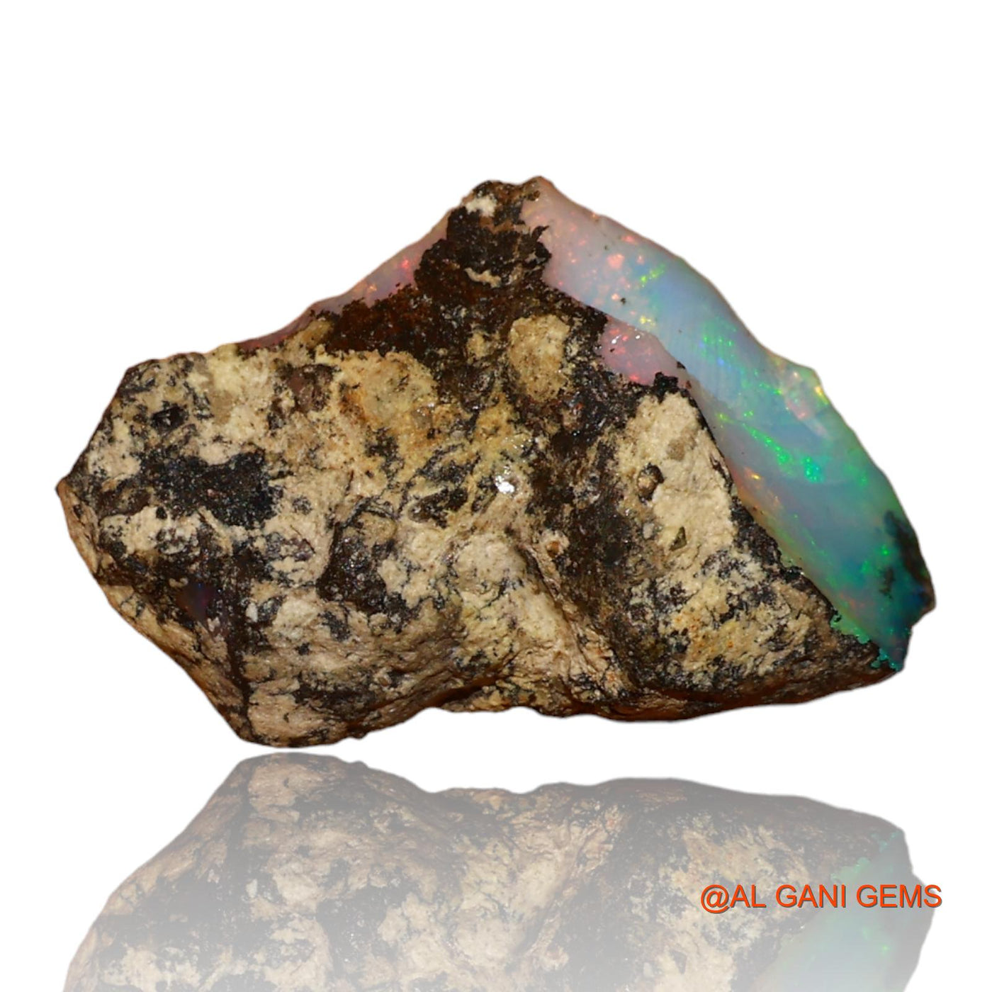 7.00 Cts Natural Ethiopian Fire Opal Loose Gemstone Fancy Rough 20x10x9 mm E-14