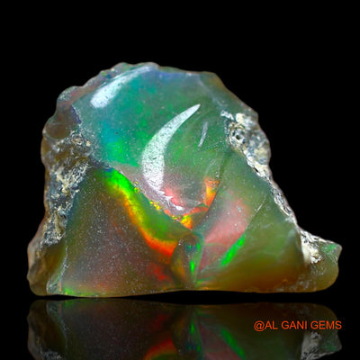 Natural Untreated Fire Opal Loose Gemstone Fancy Rough From Ethiopia 5.00 Cts 15x11x7 mm E-152