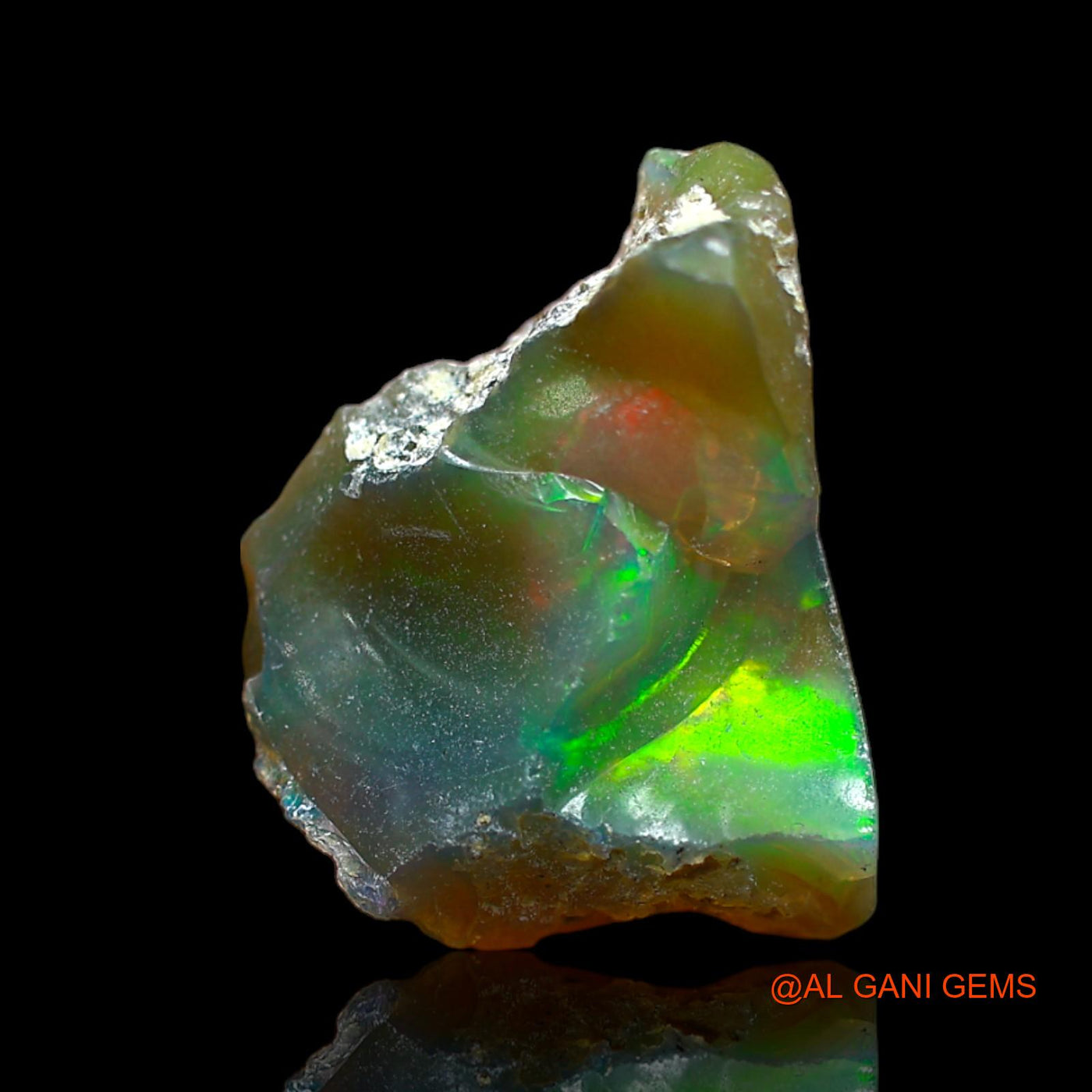 Natural Untreated Fire Opal Loose Gemstone Fancy Rough From Ethiopia 5.00 Cts 15x11x7 mm E-152