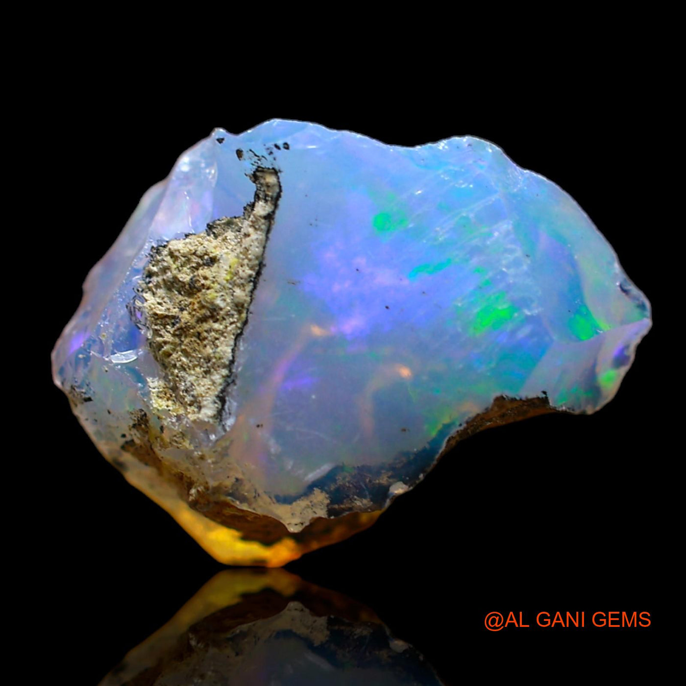 5.00 Cts Natural Ethiopian Fire Opal Loose Gemstone Fancy Rough 16x9x8 mm E-153
