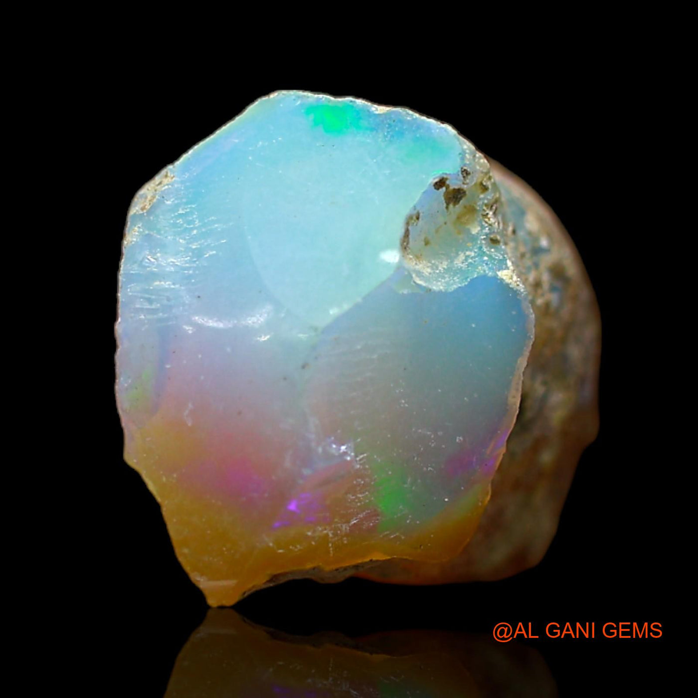 6.00 Cts Unheated Ethiopian Fire Opal Loose Gemstone Fancy Rough Natural 13x12x7 mm E-156