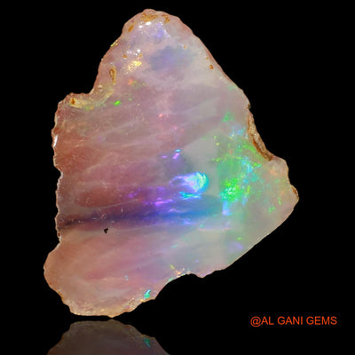 Natural Untreated Fire Opal Loose Gemstone Fancy Rough From Ethiopia 1.00 Cts 14x14x1 mm E-15