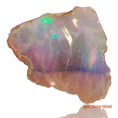 Natural Untreated Fire Opal Loose Gemstone Fancy Rough From Ethiopia 1.00 Cts 14x14x1 mm E-15