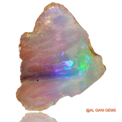 Natural Untreated Fire Opal Loose Gemstone Fancy Rough From Ethiopia 1.00 Cts 14x14x1 mm E-15
