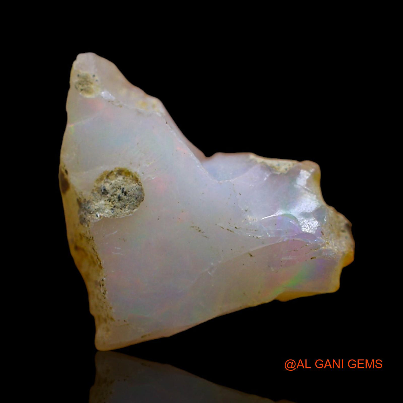 Natural Untreated Fire Opal Loose Gemstone Fancy Rough From Ethiopia 5.00 Cts 15x14x5 mm E-162
