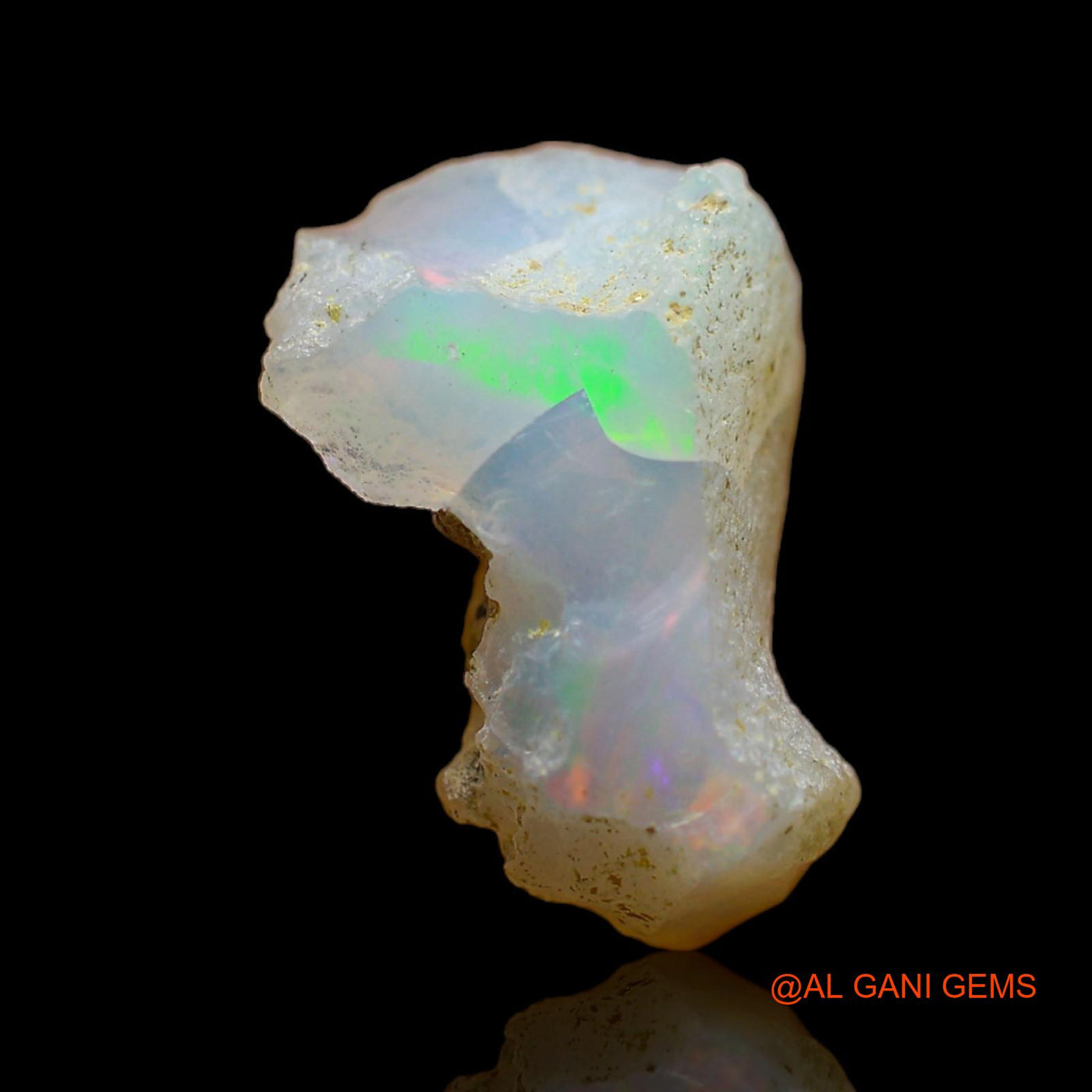 Natural Untreated Fire Opal Loose Gemstone Fancy Rough From Ethiopia 7.00 Cts 16x15x7 mm E-168