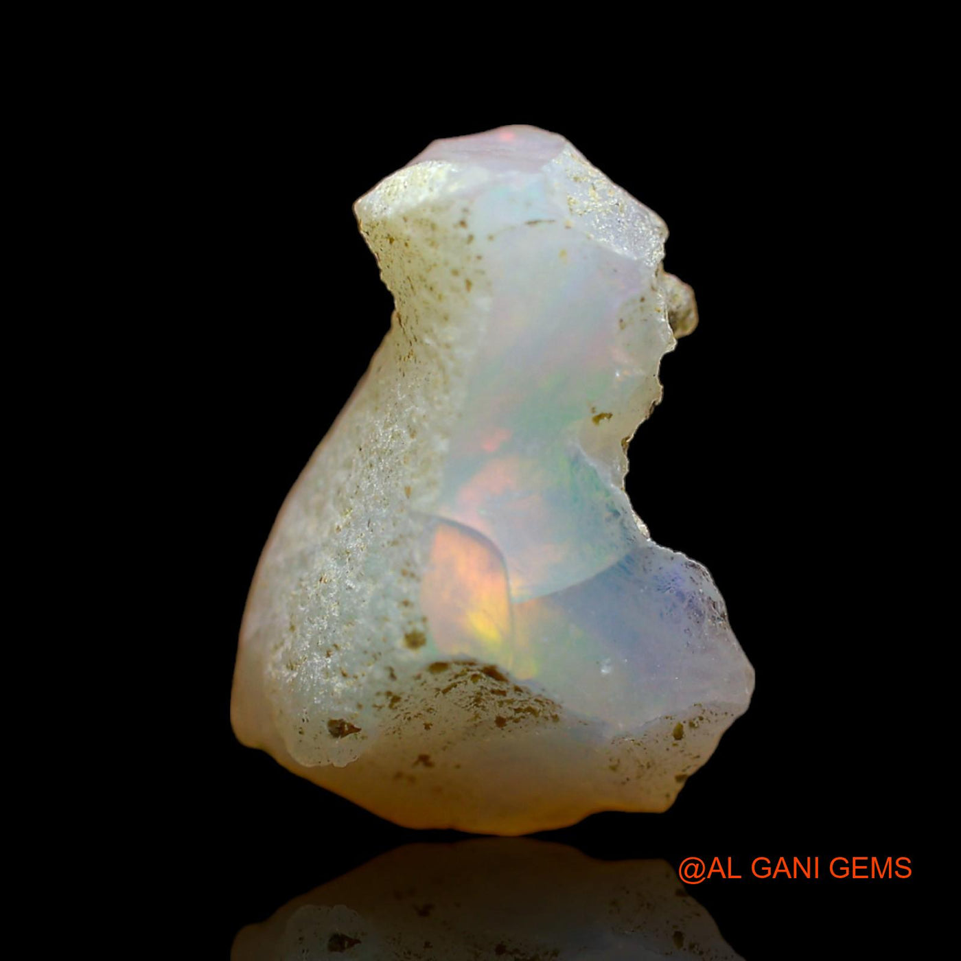 Natural Untreated Fire Opal Loose Gemstone Fancy Rough From Ethiopia 7.00 Cts 16x15x7 mm E-168