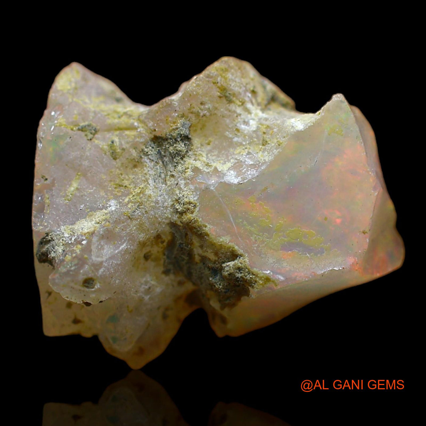 6.00 Cts Unheated Ethiopian Fire Opal Loose Gemstone Fancy Rough Natural 14x12x5 mm E-169