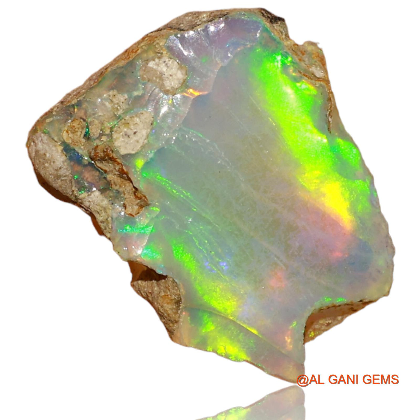 4.00 Cts Natural Ethiopian Fire Opal Loose Gemstone Fancy Rough 15x12x6 mm E-16