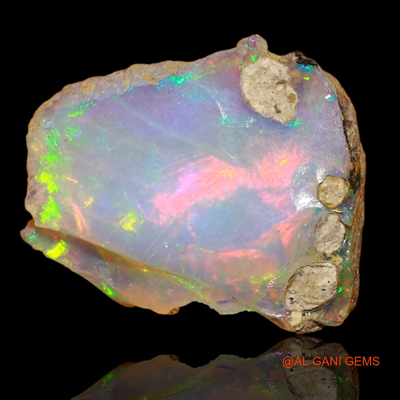 4.00 Cts Natural Ethiopian Fire Opal Loose Gemstone Fancy Rough 15x12x6 mm E-16