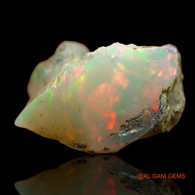 Natural Fire Opal Gemstone 6.00 Cts Loose Fancy Rough From Ethiopia 14x14x9 mm E-170