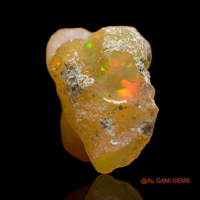 Natural Untreated Fire Opal Loose Gemstone Fancy Rough From Ethiopia 5.00 Cts 15x12x6 mm E-171