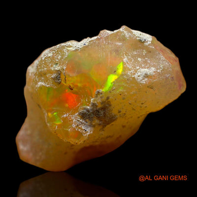 Natural Untreated Fire Opal Loose Gemstone Fancy Rough From Ethiopia 5.00 Cts 15x12x6 mm E-171