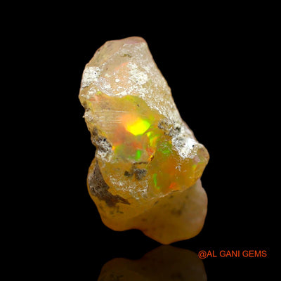 Natural Untreated Fire Opal Loose Gemstone Fancy Rough From Ethiopia 5.00 Cts 15x12x6 mm E-171