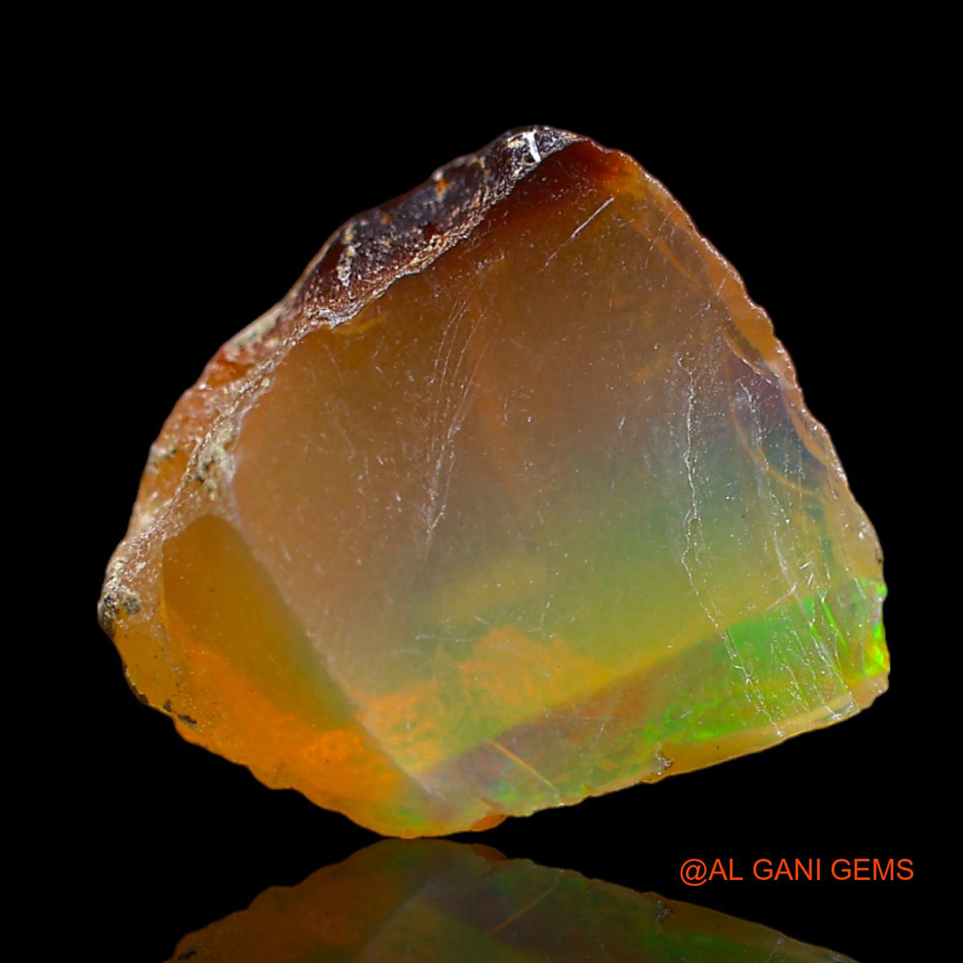 5.00 Cts Natural Ethiopian Fire Opal Fancy Rough Loose Gemstone For Jewelry 14x13x6 mm E-176