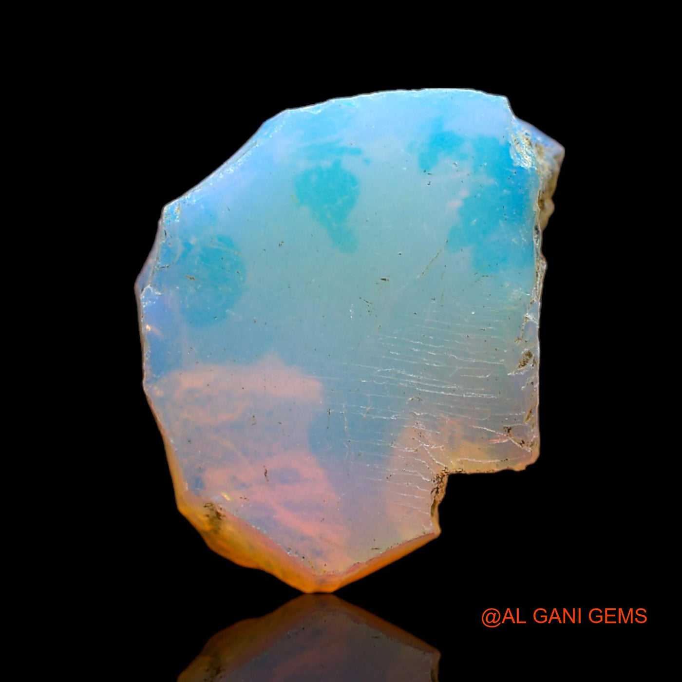 5.00 Cts Natural Ethiopian Fire Opal Loose Gemstone Fancy Rough 15x12x6 mm E-178