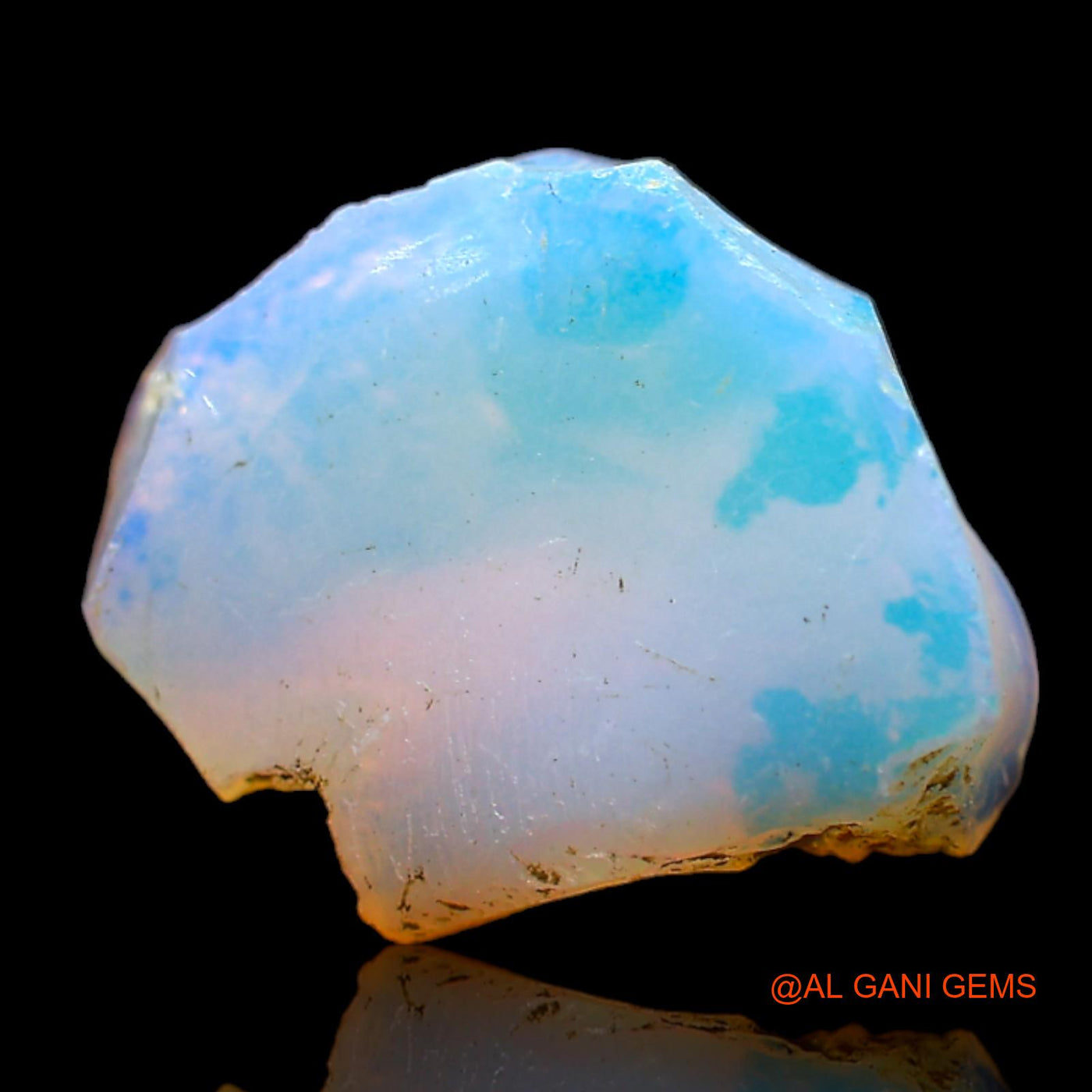 5.00 Cts Natural Ethiopian Fire Opal Loose Gemstone Fancy Rough 15x12x6 mm E-178