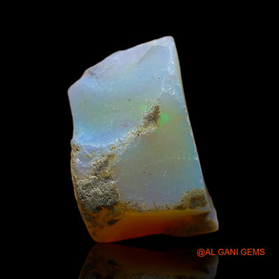 Natural Fire Opal Gemstone 5.00 Cts Loose Fancy Rough From Ethiopia 14x9x7 mm E-179
