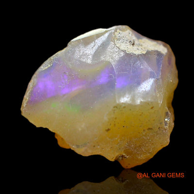 Natural Fire Opal Gemstone 4.00 Cts Loose Fancy Rough From Ethiopia 13x13x7 mm E-180