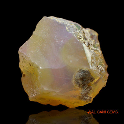 Natural Fire Opal Gemstone 4.00 Cts Loose Fancy Rough From Ethiopia 13x13x7 mm E-180