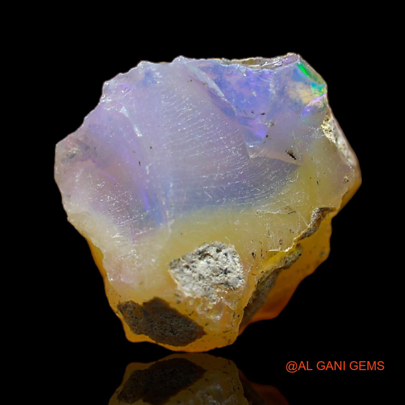 Natural Fire Opal Gemstone 4.00 Cts Loose Fancy Rough From Ethiopia 13x13x7 mm E-180