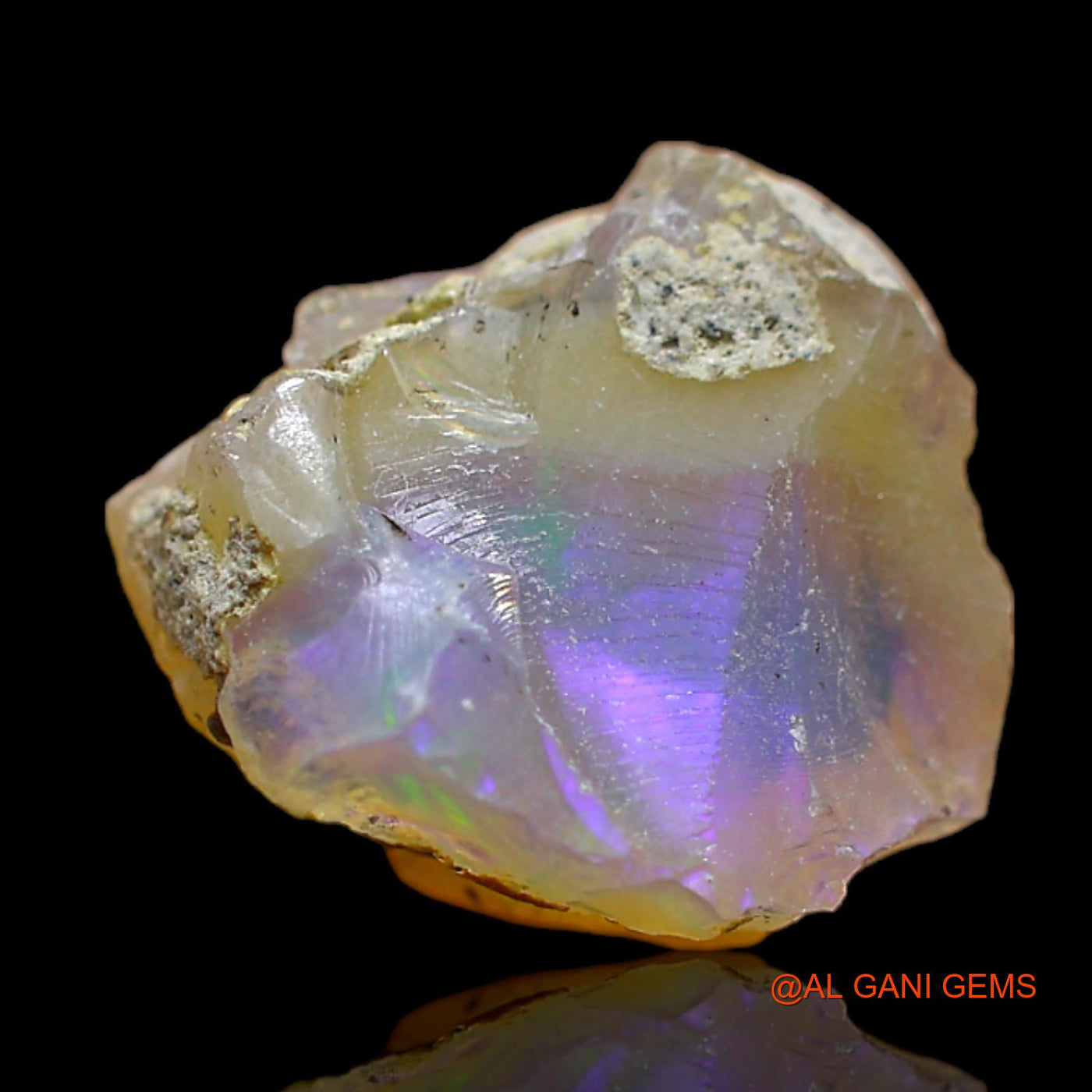 Natural Fire Opal Gemstone 4.00 Cts Loose Fancy Rough From Ethiopia 13x13x7 mm E-180