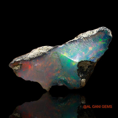Natural Untreated Fire Opal Loose Gemstone Fancy Rough From Ethiopia 6.00 Cts 21x9x10 mm E-182