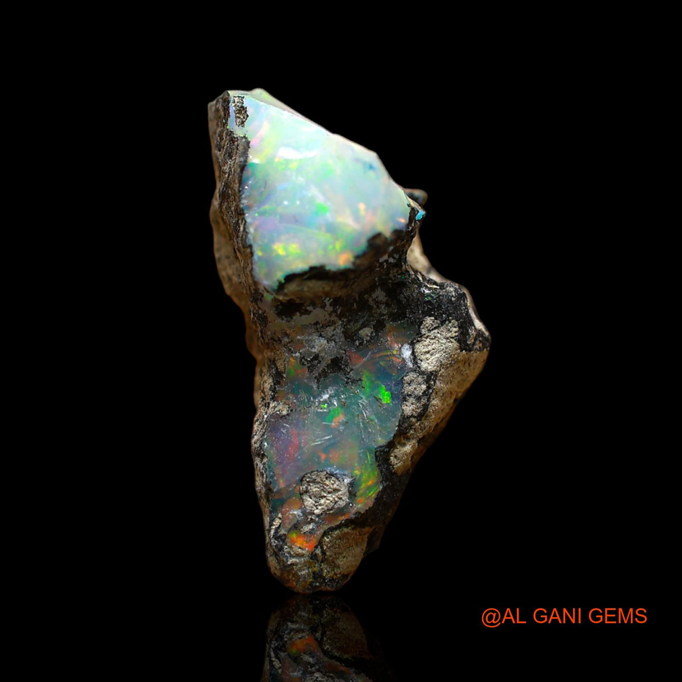 Natural Untreated Fire Opal Loose Gemstone Fancy Rough From Ethiopia 6.00 Cts 21x9x10 mm E-182