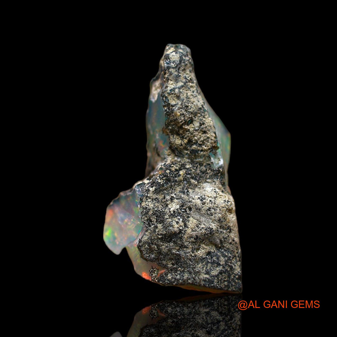 Natural Untreated Fire Opal Loose Gemstone Fancy Rough From Ethiopia 6.00 Cts 21x9x10 mm E-182