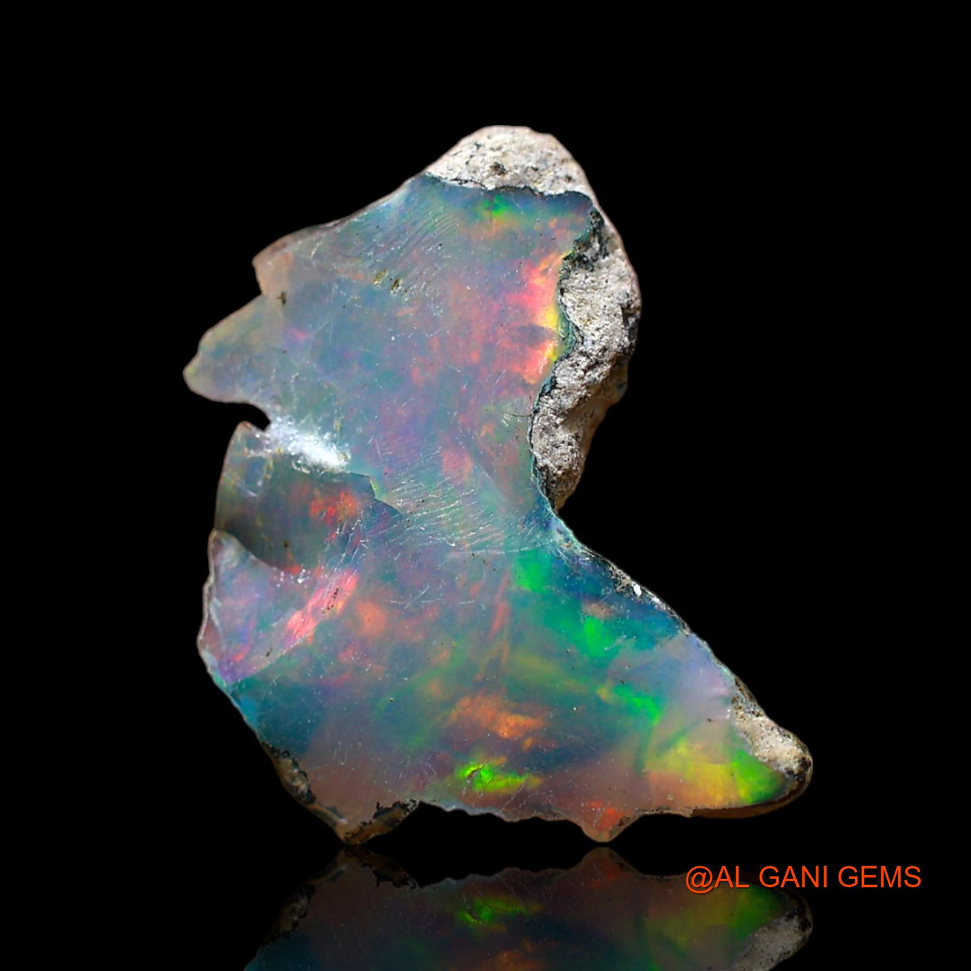 3.00 Cts Unheated Ethiopian Fire Opal Loose Gemstone Fancy Rough Natural 18x13x6 mm E-184