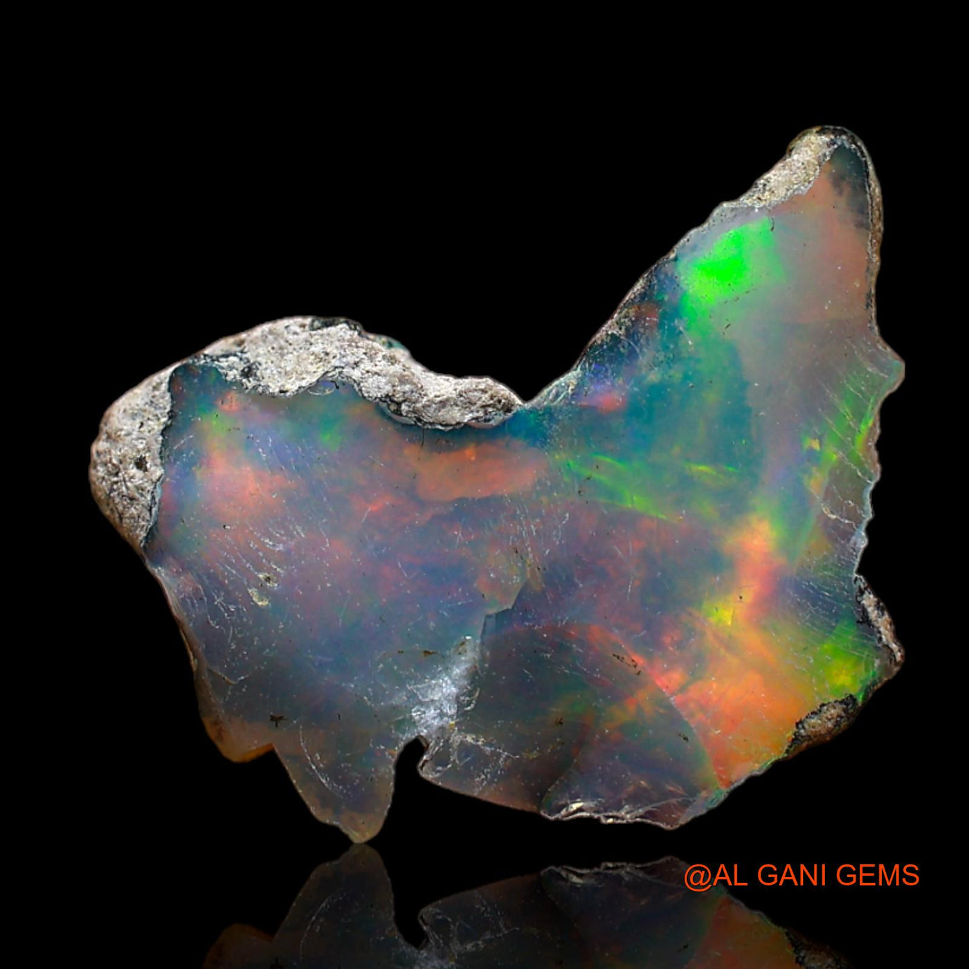 3.00 Cts Unheated Ethiopian Fire Opal Loose Gemstone Fancy Rough Natural 18x13x6 mm E-184