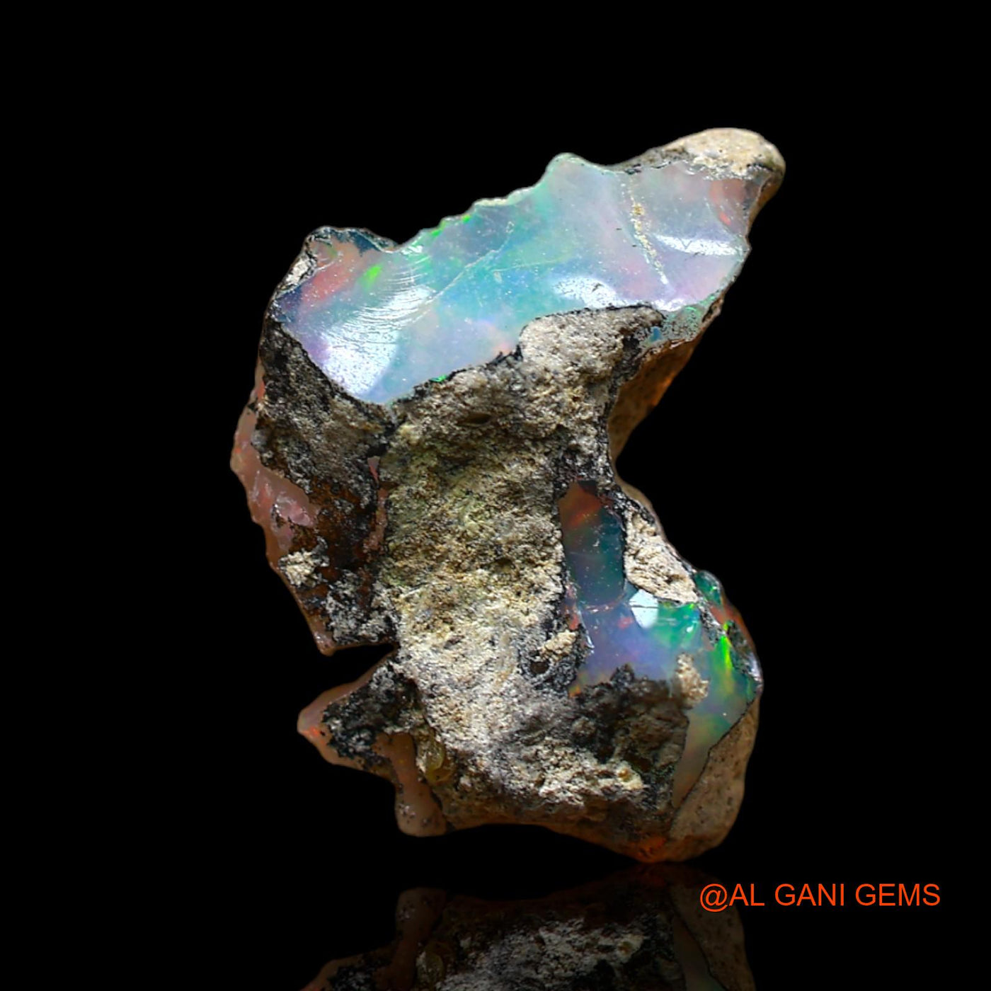 3.00 Cts Unheated Ethiopian Fire Opal Loose Gemstone Fancy Rough Natural 18x13x6 mm E-184