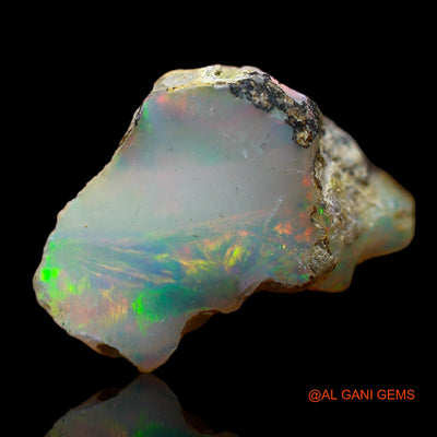 Natural Fire Opal Gemstone 6.00 Cts Loose Fancy Rough From Ethiopia 19x12x9 mm E-185