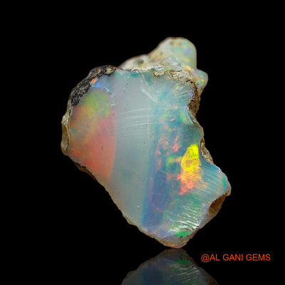 Natural Fire Opal Gemstone 6.00 Cts Loose Fancy Rough From Ethiopia 19x12x9 mm E-185