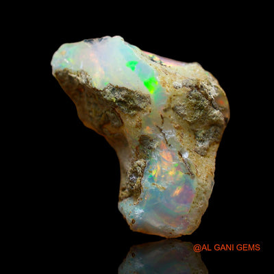 Natural Fire Opal Gemstone 6.00 Cts Loose Fancy Rough From Ethiopia 19x12x9 mm E-185