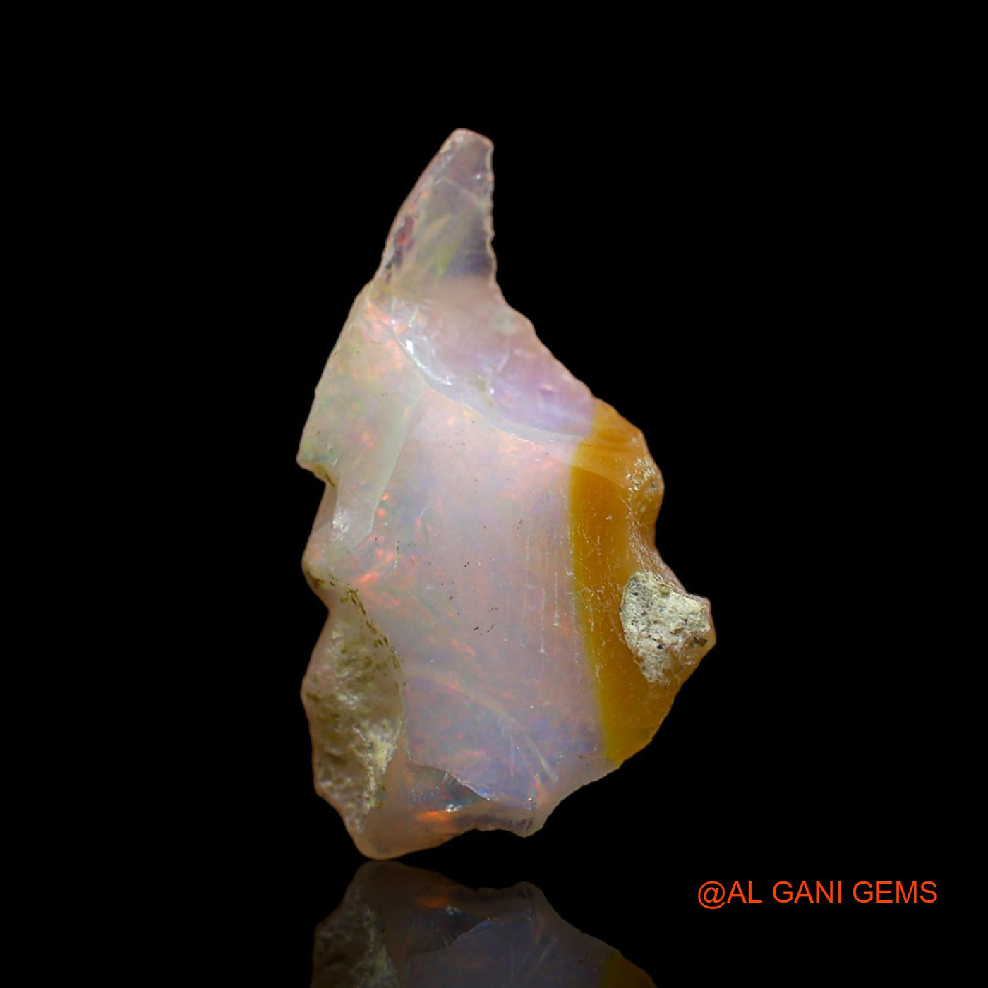 4.00 Cts Unheated Ethiopian Fire Opal Loose Gemstone Fancy Rough Natural 22x13x5 mm E-186