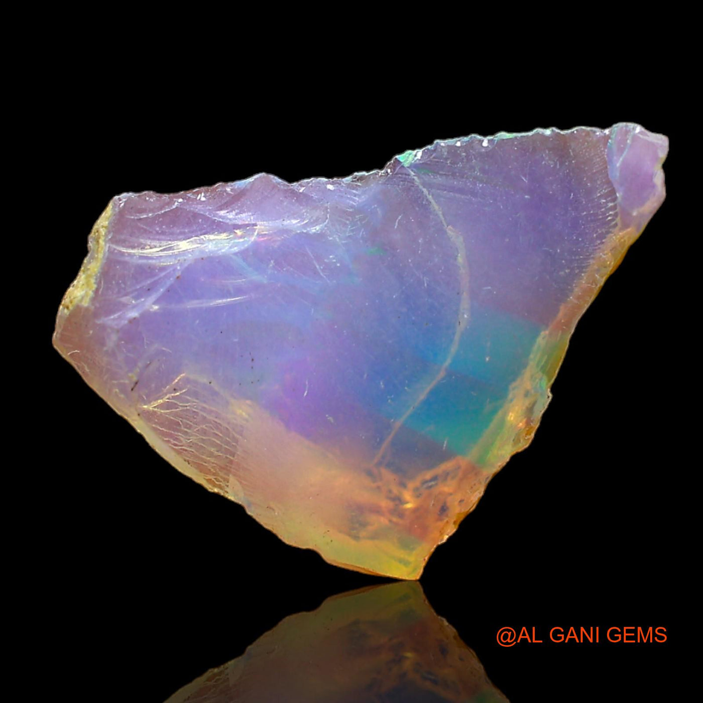 Natural Fire Opal Gemstone 3.00 Cts Loose Fancy Rough From Ethiopia 19x13x5 mm E-188