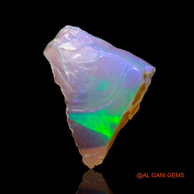 Natural Fire Opal Gemstone 3.00 Cts Loose Fancy Rough From Ethiopia 19x13x5 mm E-188